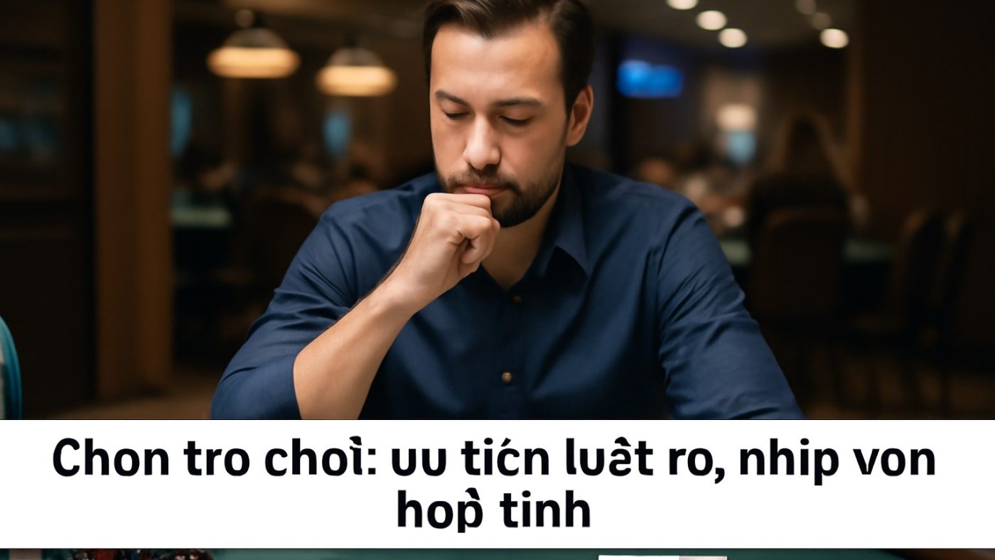 1) Chọn trò chơi: ưu tiên luật rõ, nhịp ván hợp tính Minh họa: 1) Chọn trò chơi: ưu tiên luật rõ, nhịp ván hợp tính